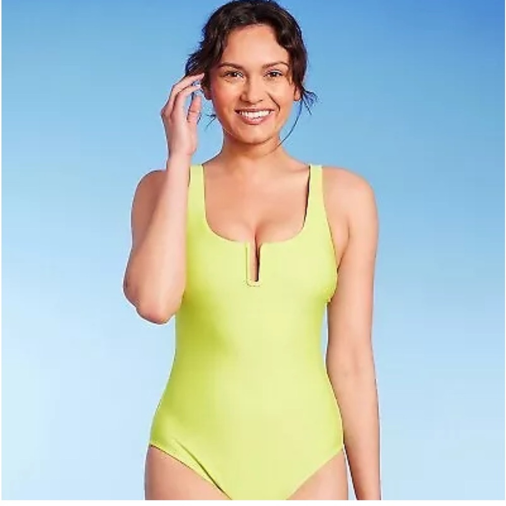 Kona Sol Women's U-Wire Medium Coverage One Piece Swimsuit L,XL nwt